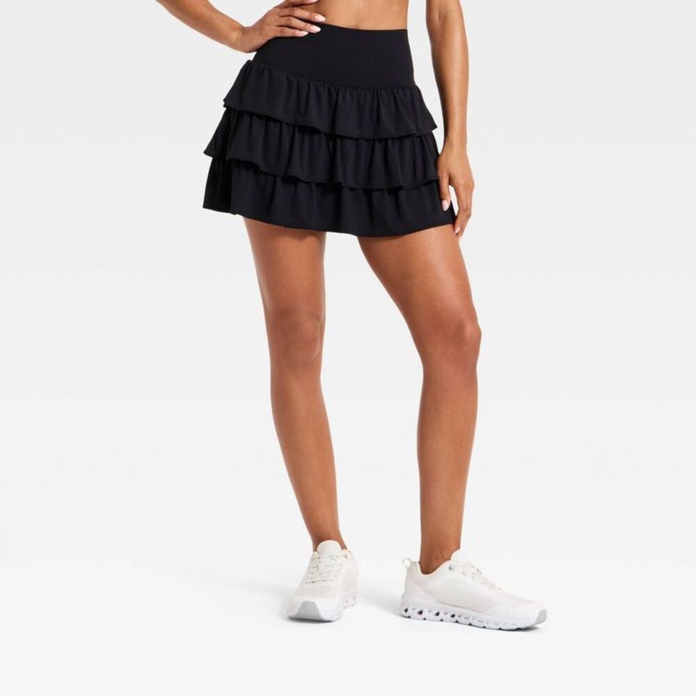 Women's Layered Ruffle Skort - JoyLab Black XXL